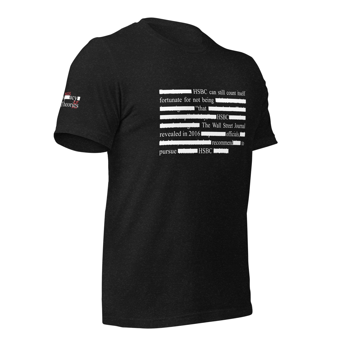 HSBC Redacted Unisex t-shirt