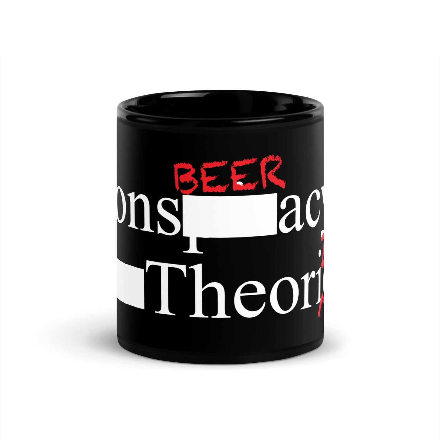 ConsBEERacy Theorizers Black Glossy Mug